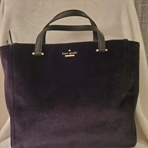 Kate Spade Black Velvet Satchel